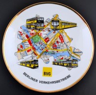 Berliner Verkehrsbetriebe - BVG Porcelán Tál, Matricás, Jelzés Nélkül, D: 24 Cm - Andere & Zonder Classificatie
