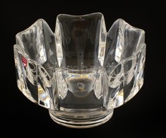 Orrfefors ólomkristály Tál, Hibátlan, Jelzett, Eredeti Dobozában, D: 14,5 Cm, M:10 Cm - Glass & Crystal