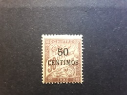 MAROC TAXE 1896, Yvert No 4, 50 Centimos Sur 50 C Lilas , Neuf * MH TB Cote 36 Euros - Impuestos