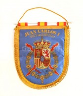 'Juan Carlos I Rey De Espanha' Feliratos, Címeres Asztali Dísz Zászló, 30×24 Cm - Andere & Zonder Classificatie