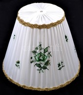 Herendi Asztali Lámpához Bura, Festett Műselyem, Belül Foltos, M:19 Cm, D: 25 Cm - Autres & Non Classés