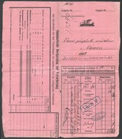 1863-71 Magyar Gőzhajózási Vállalat és Első Cs. Kir. Dunagőzhajózási Társulat Hajós Fuvarlevele Hajópecséttel - Zonder Classificatie