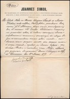 1871 Simor János Esztergomi érsek Házasságengedélyező Levele, Durguth József Aláírásával - Unclassified