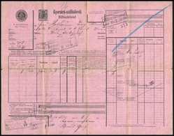 1892 Gyorsárú Szállítólevél Németszentmihályról Bécsbe - Zonder Classificatie