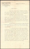 1934 Nagy Károly, A Magyarok VIlágkongresszusa Tisztviselőjének Gépelt, Aláírt Levele Szörtsey József Kormányfőtanácsos, - Zonder Classificatie