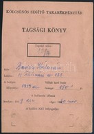 1959 A Kölcsönös Segítő Takarékpénztár Tagsági Könyve, Bélyegzésekkel - Zonder Classificatie