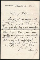 Dr.Zerkowitz Imre (1867 - 1933) Jogász Saját Kézzel írt Levele Feleségének - Sonstige & Ohne Zuordnung
