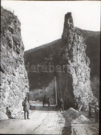 Cca 1910 Leánykőszikla, Aranyos Völgy Üveg Dia Kép. 8x8 Cm - Sonstige & Ohne Zuordnung