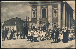 Cca 1920-1940 Egyházi Körmenet Mosonmagyaróváron, Fotó,13x21 Cm - Andere & Zonder Classificatie