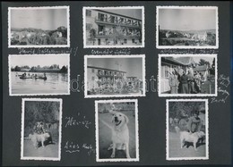 1933 Hévíz, Tapolca, Egregy, Csendőr és Rendőr üdülők, Stb., 30 Db Fotó, Albumlapra Ragasztva, 6×9 Cm - Other & Unclassified