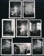 Cca 1936-1937 Régi Karácsonyok, 8/ Db Fotó, 5,5×8 Cm - Autres & Non Classés
