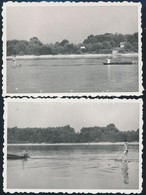 Cca 1940-1950 Vízisíelés, 2 Db Fotó, 6×9 Cm - Sonstige & Ohne Zuordnung