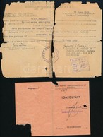 1945 Zsidó Deportált Szegedre Szóló Kettészakadt Utazási Igazolványa, Rajta A DEGOB Bélyegzőjével + 1944 Hiányos Igazolv - Other & Unclassified