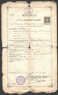 1889-1922 3 Db Izraelita Születési Anyakönyvi Kivonat - Autres & Non Classés