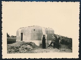 1939 'Cseh Erődnél', Bunker, Hátoldalon Feliratozott Fotó, 6×9 Cm - Andere & Zonder Classificatie