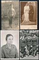 Cca 1910-1960 Vegyes Katonai Fotó Tétel: Portrék, Csoportképek, Stb., Egy Részük Hátulján Feliratozva, Különböző Méretbe - Autres & Non Classés