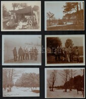 1908-1915 Vegyes, Nagyrészt I. Világháborús Katonai Fotók, 9 Db, Hátuljukon Feliratozva, Különböző Méretben - Autres & Non Classés