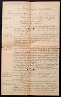 1914 Napiparancs + 2 Db Dandárparancs, Sérült (golyóütötte Lyuk?) - Altri & Non Classificati