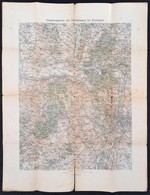 Cca 1910 Az Esztergom Környéki Katonai Gyakorló Táborok Térképe. 41x55 Cm - Altri & Non Classificati
