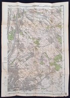 Cca 1930 Budapest és Környéke Katonai Térkép 45x31 Cm - Other & Unclassified