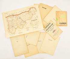 1956-1958 Vegyes Megye Térkép Tétel, 11 Db, Közte Két Somogy Térképpel.+ Valamint Egy Veszprém és Egy Székesfehérvár Tér - Other & Unclassified