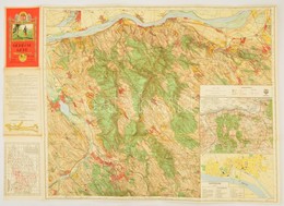 1936 Kirándulók Térképe 11.: Gerecse és Gete, 1:50000, Magyar Királyi Állami Térképészeti Intézet, Jó állapotban, 59x82  - Autres & Non Classés