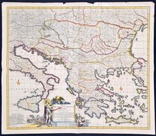 Justus Danckerts (1635-1701) Cca 1688-1692 Között Készült Regni Hungariae, Graeciae, Et Moreae Ac Regionum Című Térképén - Sonstige & Ohne Zuordnung