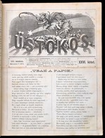 1874 Az Üstökös (szerk.: Jókai Mór) 26. évfolyama, Egybekötve, érdekes írásokkal, Sérült Vászonkötésben, Jó állapotban,  - Zonder Classificatie