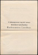 1928 A Balassagyarmati ügyvédi Kamara Memoranduma Rothemere Lordhoz Az Elcsatolások ügyében, Ceruzás Aláhúzásokkal, 11p - Non Classés