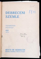 1929 Debreceni Szemle. Tudományos Folyóirat. 1929. Január-december, III, Teljes évfolyam. Szerk.: Hankiss János, Milleke - Zonder Classificatie