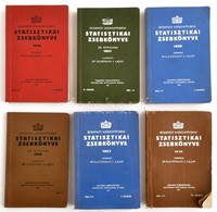 1929-1939 Budapest Székesfőváros Statisztikai Zsebkönyve 6 Kötete, Papírkötésben, Jó állapotban - Sin Clasificación