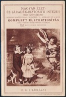 Cca 1930 Magyar Élet és Járadékbiztosító Intézet Képes Reklám Kiadvány, Leporelló. - Ohne Zuordnung