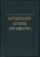 Cca 1940 Budapest Székesfőváros Vízművei Raktáranyagainak Betürendes Név és Számmutatója. Regiszteres Gépirat. - Zonder Classificatie