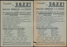 1947 2 Db Jazz + 4 Db Dubán-Feller Monstre Haway és Jazzparádé Szórólap - Sin Clasificación