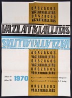 1970 Országos Vázlatkiállítás, Hajdúszoboszló, Plakát, Hajtott, 50,5×70 Cm - Other & Unclassified