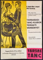 1965 Társastánc Verseny (Józsa János Grafikája Alapján), Hajdú-Bihar Megyei KISZ-bizottság, Plakát, Hajtott, 50×70 Cm - Andere & Zonder Classificatie