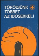 Gönczi Béla: Törödjünk Többet Az Idősekkel. Plakát. 17x24,5 Cm - Altri & Non Classificati