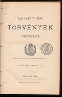 Az 1885-dik évi Törvények Gyűjteménye. III. Füzet. (XXVI-XXVIII T.cz.) Kiadja A M. Kir. Belügyministerium. Bp., 1886, Na - Sin Clasificación