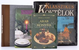 4 Db Könyv - Klasszikus Koktélok; Arab Konyha; Vilma Néni Süteményes Könyve; Restaurant In Budapest. Kötetenként Változó - Non Classés