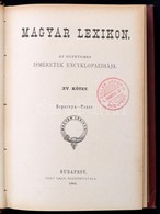 Magyar Lexikon. XV. Kötet. Sopronya-Vezér. Bp.,1884, Gerő Lajos. Kiadói Aranyozott Egészvászon-kötés, Kissé Kopott Borít - Sin Clasificación