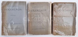 Boccaccio, Giovanni: Dekameron. Fordította: R. Vay József. I-III. Köt. A Verseket Radó Antal Fordította. Bp., [1931], Kö - Sin Clasificación