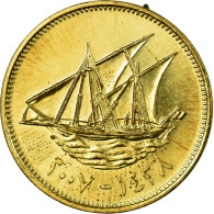 Monnaie, Kuwait, Jabir Ibn Ahmad, 5 Fils, 2007/AH1428, TB+, Nickel-brass, KM:10 - Koeweit