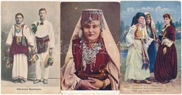 ** * 36 Db RÉGI Népviselet Motívumlap, Közte Boszniai, Magyar és Erdélyi Folklór / 36 Pre-1945 Folklore Motive Cards, In - Unclassified