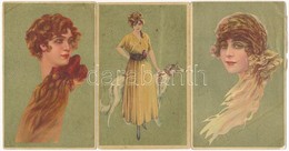 * 6 Db Régi Olasz Művészlap, Hölgyek / 6 Pre-1945 Italaian Art Postcards With Ladies, Unsigned Corbella - Non Classés