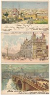 6 Db RÉGI Külföldi Fény Felé Fordítandó Litho Képeslap / 6 Pre-1900 European Hold-to-light Litho Postcards: Constantinop - Non Classificati