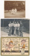 ** * 5 Db RÉGI Sport Motívumlap: Tenisz (2 Fotóval) / 5 Pre-1945 Sport Motive Postcards: Tennis (2 Photos) - Unclassified