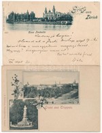 * 2 Db Régi Városképes Lap / 2 Pre-1905 Town-view Postcards: Zürich, Troppau (Opava) - Zonder Classificatie