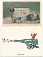 * 25 Db MODERN újévi Motívumlap / 25 MODERN New Year Motive Cards - Unclassified