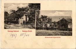 T2/T3 1907 Balatonszárszó, Somogy-Szárszó Balaton-fürdő; Domokos Nyaralók (EK) - Non Classés