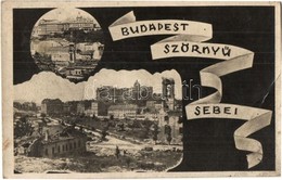 T2/T3 1946 Budapest, Budapest Szörnyű Sebei A II. Világháború Után. Újjáépítjük Magyarországot! Kiadja A Magyar Újjáépít - Sin Clasificación